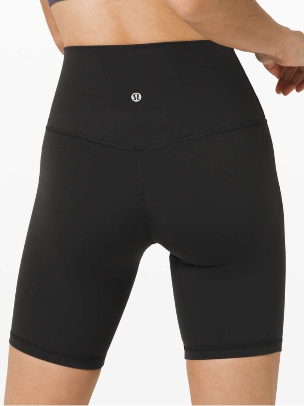 LULULEMON Align High-Rise 8" Long Black Bike Shorts Size 6 Double Line LIKE NEW!